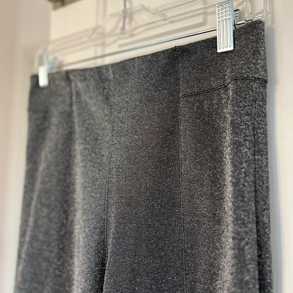 H&M Glittery Metallic Silver Zip Cuff Treggings 8 - Picture 8 of 13